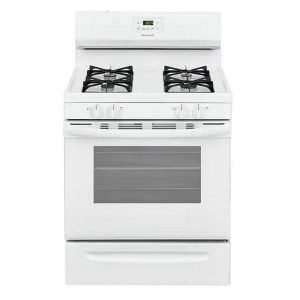 Frigidaire 30 In 5 0 Cu Ft Gas Range With Manual Clean In White Fcrg3015aw