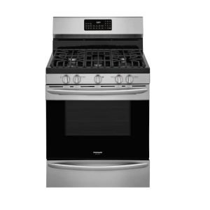 Frigidaire 30 Inch Free Standing Gas Range With True Convection Self Cleaning Oven In Stainless Steel With Air Fry Gcrg3060af