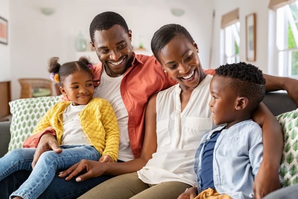 Header Happy Black Family Playing Together At Home